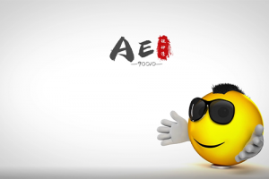 AE模板 — 简洁风卡通微笑表情开场动画