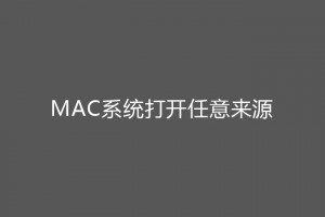 mac系统打开任意来源
